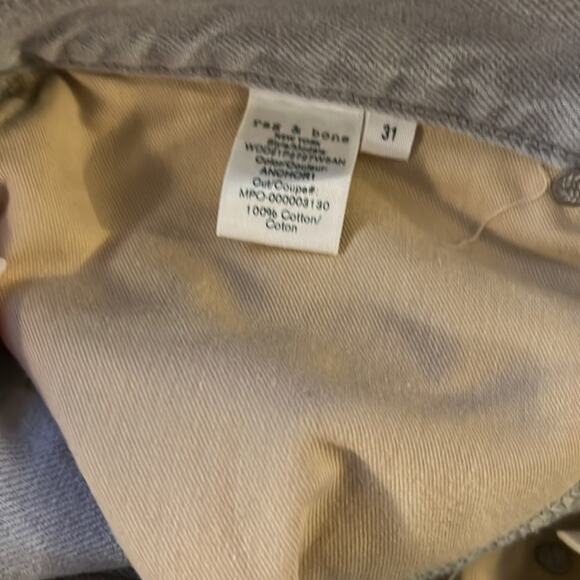Rag & Bone 90s High Rise Jean in Anchor (Light Grey) Size 31/12 NWT $275 - Picture 11 of 16